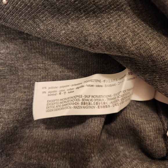 Zara trafaluc oversize grey hoodie size small - Picture 6 of 6